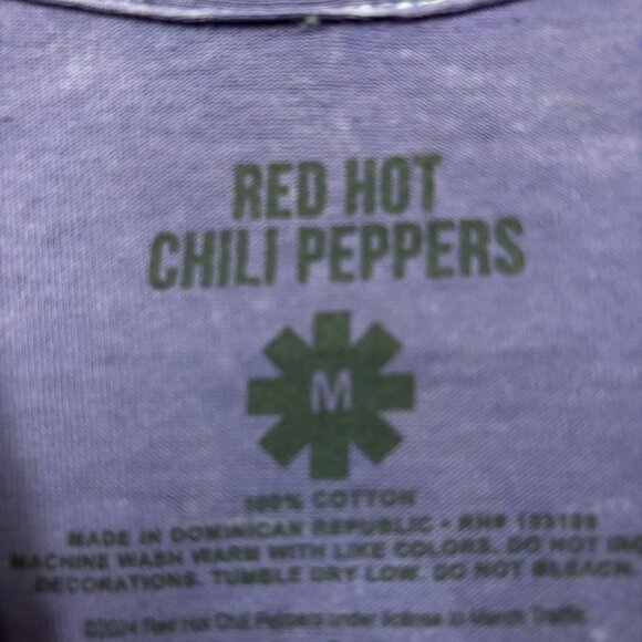 Red Hot Chili Peppers Purple Mineral Wash Rock T-Shirt Size Medium - Picture 4 of 4